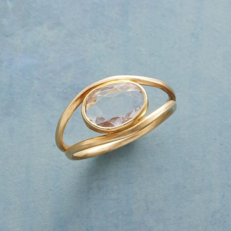 Vintage Glass Gold Ring-Emali Jewelry