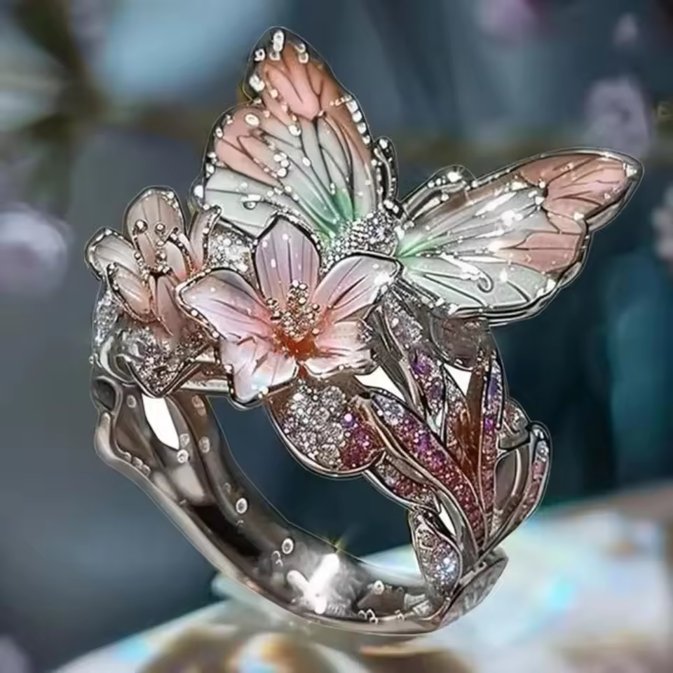 Vintage Golden Brimhaven Floral Ring